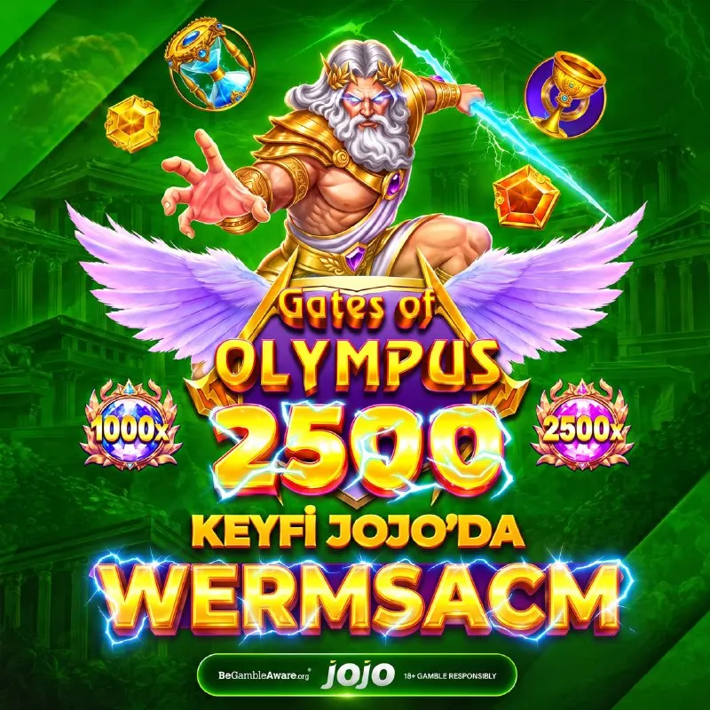 Jojobet Telegram: ⚡️ Gates of Olympus 2500 keyfi Jojo'da! 🥳 5000 kişilik fırsatı kaçırma! 👍…