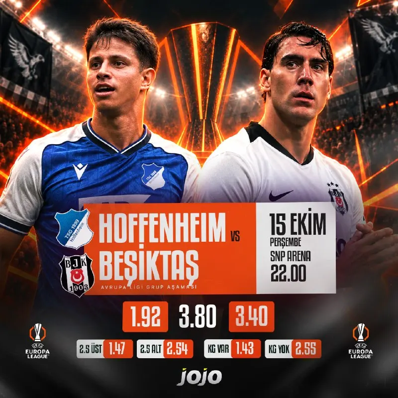 Jojobet Telegram: 🤍 Temsilcimiz Beşiktaş'a Hoffenheim karşısında başarılar diliyoruz! ⬆️ En…