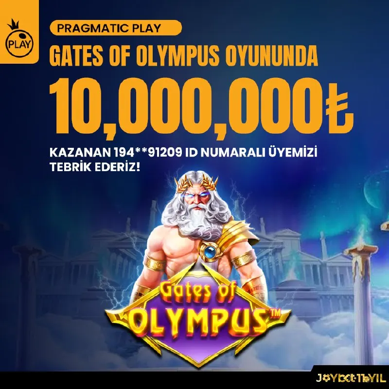 Joybet Telegram: 🚨 YÜKSEK KAZANÇ! 🚨 ⚡️ Gates of Olympus oyununda 1️⃣0️⃣,0️⃣0️⃣0️⃣,0️⃣0️⃣0️⃣₺…