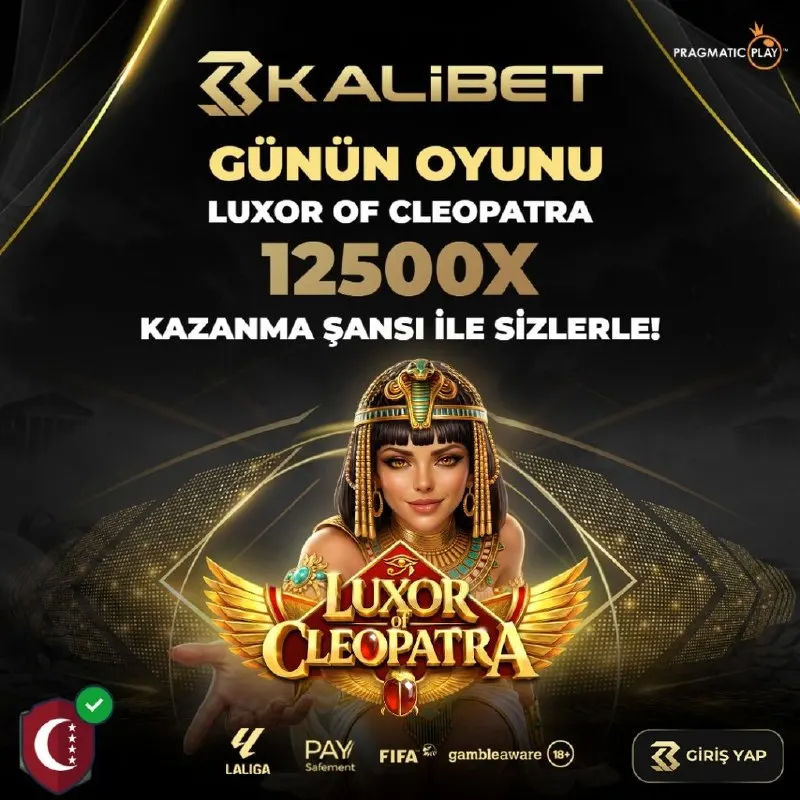 Kalibet Telegram: 🎉 KALİBET'TE GÜNÜN EN ÇOK KAZANDIRAN OYUNU: LUXOR OF CLEOPATRA 👑 🛡 Antik…