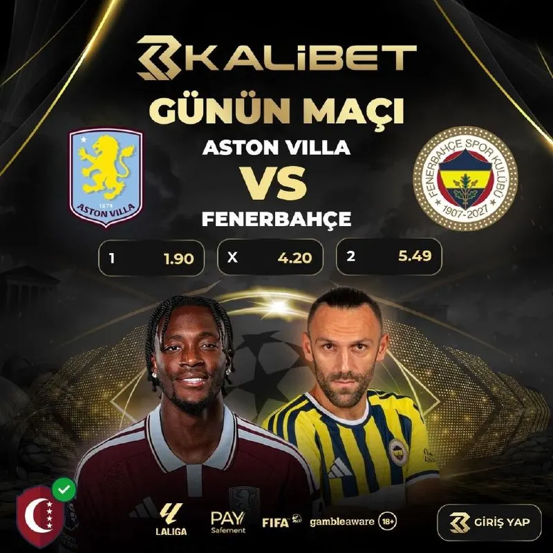 Kalibet Telegram: 🚀 ASTON VILLA – FENERBAHÇE! TEMSİLCİMİZİN GECESİ KALİBET'TE BAŞLIYOR! ⚽️💛💙…