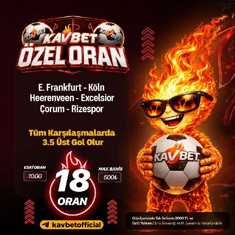 Kavbet Telegram: 🥰Kavito ile Özel Oran Zamanı❗️ 💰 18 Oran - Max 500₺ ⭐️Özel oranlara gitmek için…