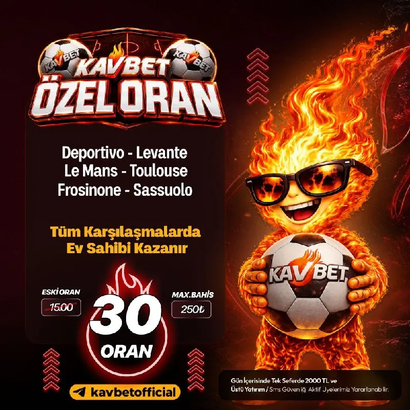 Kavbet Telegram: 🥰Kavito ile Özel Oran Zamanı❗️ 💰 30 Oran - Max 250₺ ⭐️Özel oranlara gitmek için…