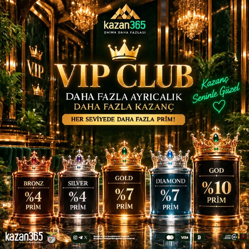 Kazan365 Telegram: ⬆ KAZAN365 VIP CLUB’DA SEVİYEN YÜKSELDİKÇE PRİMİN DE ARTIYOR! Her VIP seviyesi…