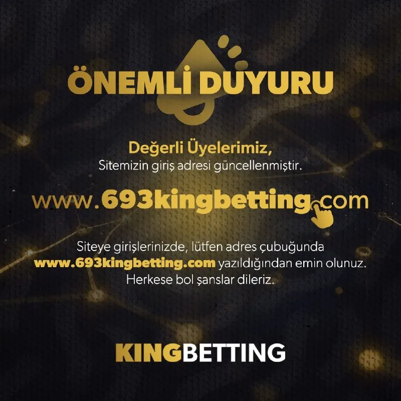 Kingbetting Telegram: ⚠️Domain adresimiz www.693kingbetting.com olarak güncellenmiştir. Bol şanslar…