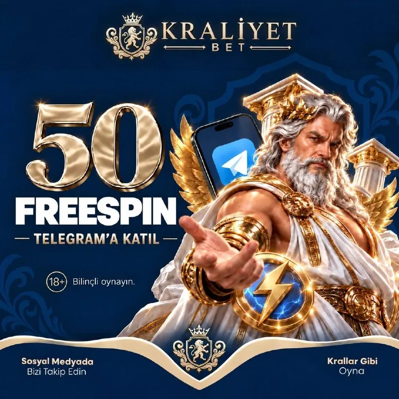 Kraliyetbet Telegram: 👑 TELEGRAM'A ÖZEL YATIRIMSIZ 50 FREESPIN! 👑 👑 Gates of Olympus 1000 oyununda…