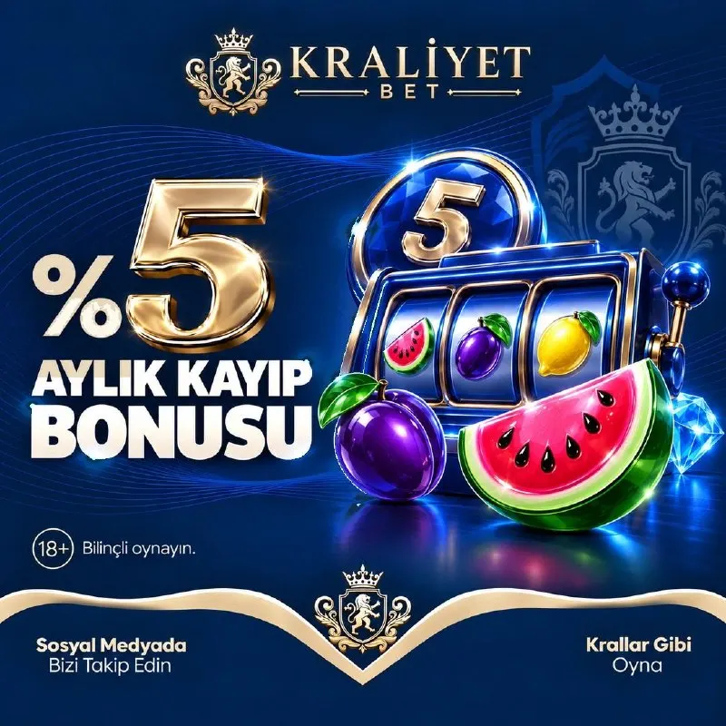 Kraliyetbet Telegram: 👑 AYLIK %5 KAYIP BONUSU İLE DİK DUR, KAZANCA GERİ DÖN! 👑 Şanssız bir ay mı…