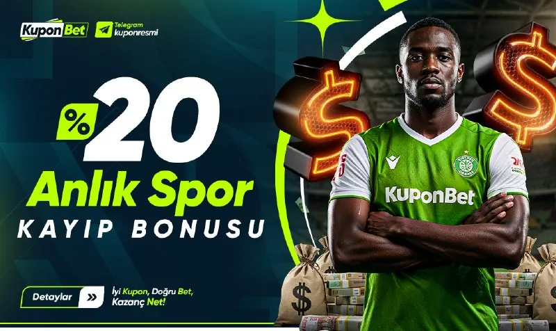 Kuponbet Telegram: 💸 Spor Kayıp Bonusu! 📌 Min. 100₺ net kayıp 💰 100–9.999₺ → %15 💰 10.000–249.999₺…