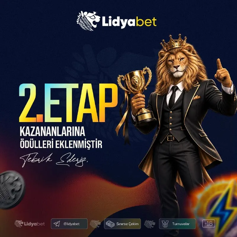 Lidyabet Telegram: 2. etap turnuvamızın kazananları eklendi ! bu ay toplamda 2 milyon ₺ dağıtmaya…