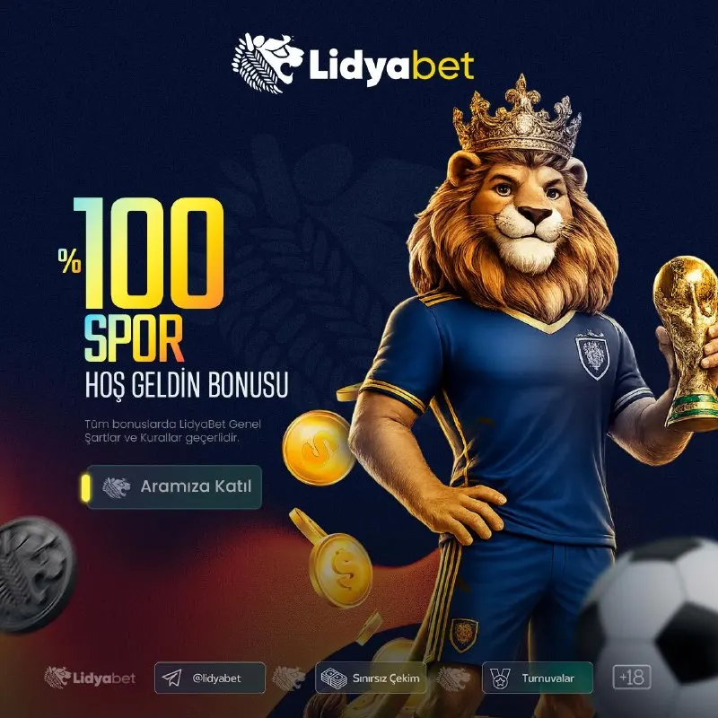 Lidyabet Telegram: 🏅 KAZANMAYA İLK DÜDÜKTEN BAŞLA! ⚽️ İlk spor yatırımına özel %100 Spor Hoş…