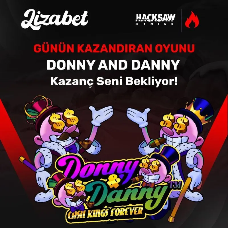 Lizabet Telegram: 🎰 LİZABET'TE GÜNÜN ŞANSLI OYUNU: Donny & Danny! 🎰 💰 Eğlenceli karakterleri ve…