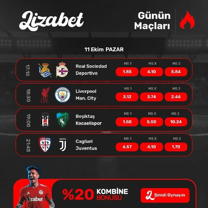 Lizabet Telegram: ⚡️ LİZABET'TE KAZANÇ DOLU BİR PAZAR BÜLTENİ SİZLERİ BEKLİYOR! ⚡️ 📅 11 EKİM…