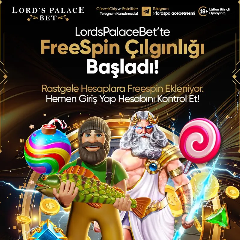 Lordspalacebet Telegram: 🎰 Şanslı oyunlar sizleri bekliyor 💰Yüksek RTP Oranları 🎁Görev ve Yatırım…