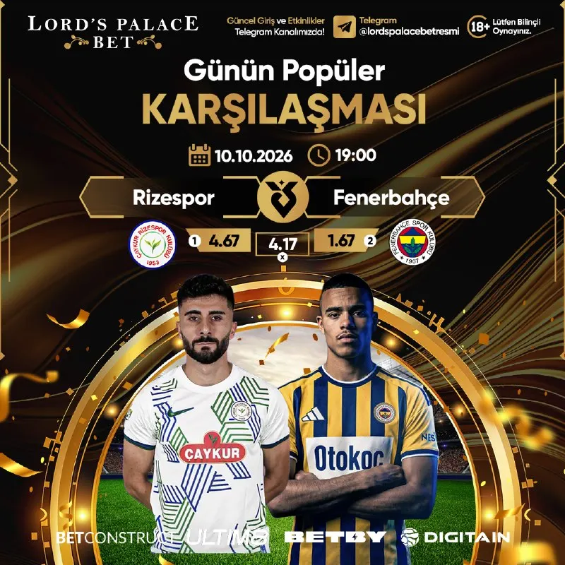 Lordspalacebet Telegram: ⚽4 farklı spor sağlayıcısı. 💰Yüksek oranlar, sürekli bahis. 🎁Görev ve Yatırım…