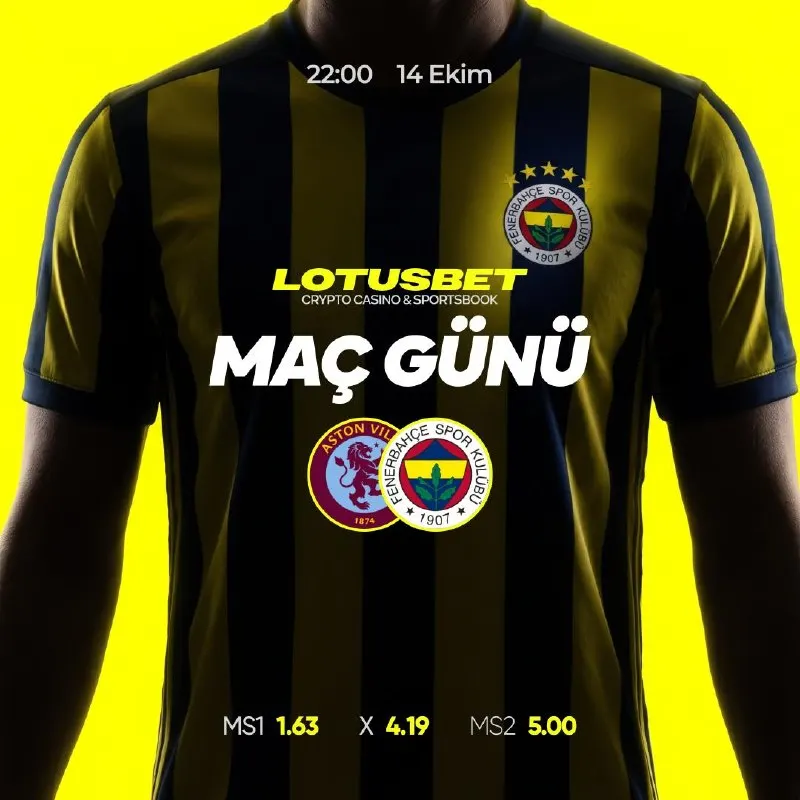 Lotusbet Telegram: 🏴 Aston Villa vs Fenerbahçe 🇹🇷 Fenerbahçe, İngiltere’de ilk galibiyetini…
