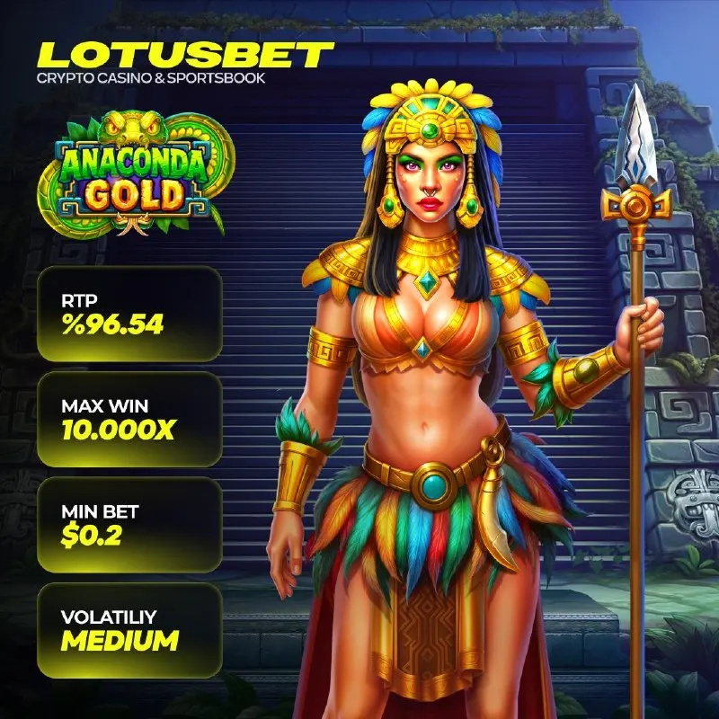Lotusbet Telegram: ❤️ Tapınağın sessizliği bozuluyor: ANACONDA GOLD! Dev semboller, kazançlarla…