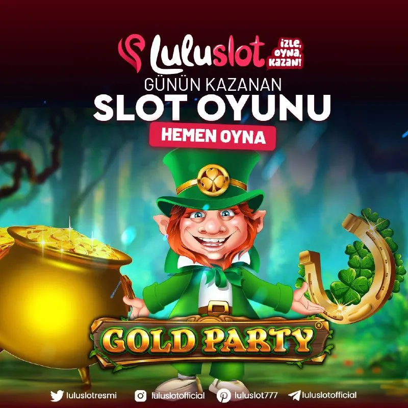 Luluslot Telegram: 🍀💰 GOLD PARTY: ŞANSLI CÜCE İLE ALTIN ŞÖLENİ! 💰🍀 Luluslot’ta İrlanda şansı…