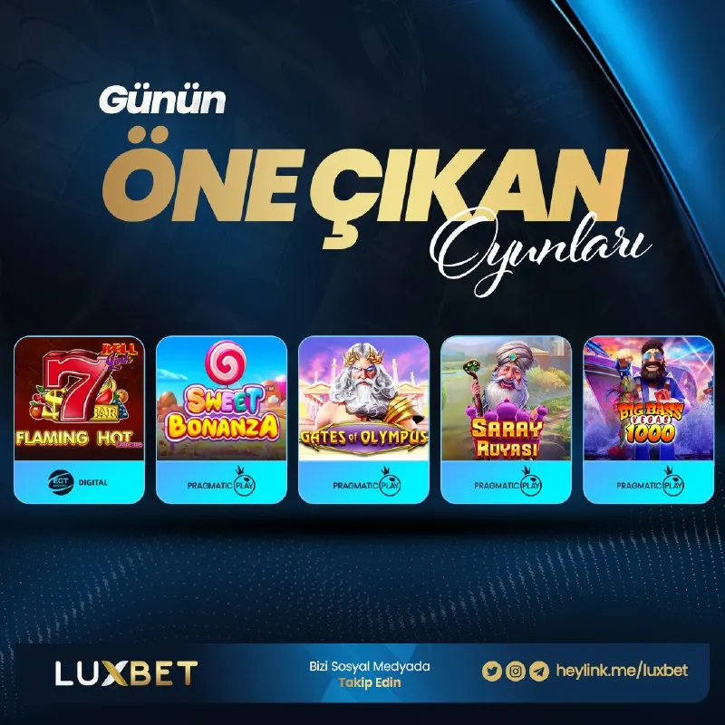 Luxbet Telegram: 🚀 En Çok Kazandıran Oyunlar Sizlerle! 💎 Günün Öne Çıkan Oyunlarında Artırılmış…