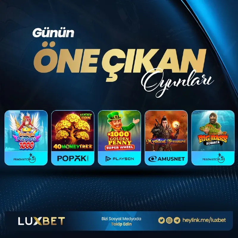 Luxbet Telegram: 🚀 En Çok Kazandıran Oyunlar Sizlerle! 💎 Günün Öne Çıkan Oyunlarında Artırılmış…