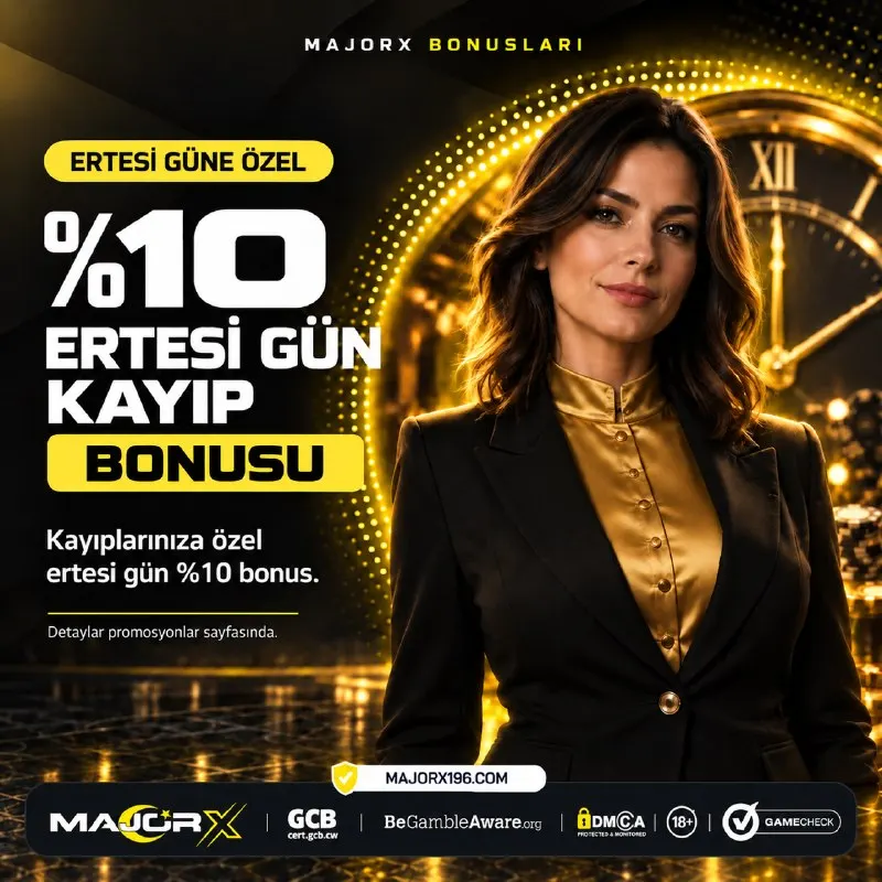 MajorX Telegram: 🔣1️⃣0️⃣ ERTESİ GÜN BONUSU 🚀 Kazanmadan uyuma devrine son ➡️1. Katılım ve…