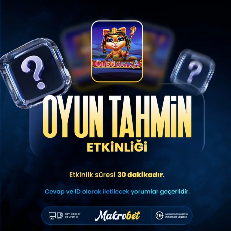 Makrobet Telegram: 🔑 BLURLU SLOTU TAHMİN ETKİNLİĞİ SONA ERDİ! ✅ Doğru Cevap: CLEOCATRA 👏 Doğru…