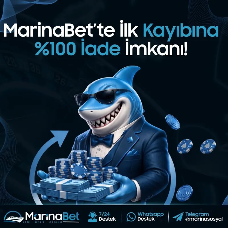 Marinabet Telegram: 💰 MarinaBet’te İlk Kaybına ❎🔢🔢🔢 İade İmkanı 📣 📌 Yatırımını yap, bonusunu kap 🔔…