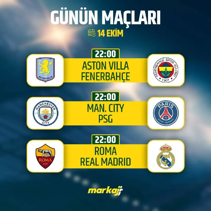 Markaj Bet Telegram: 🌌🌌🌌🌌🌌 🌌🌌🌌🌌🌌🌌🌌 ⚽️ Günün en dikkat çeken mücadeleleri seni bekliyor. Aston Villa…