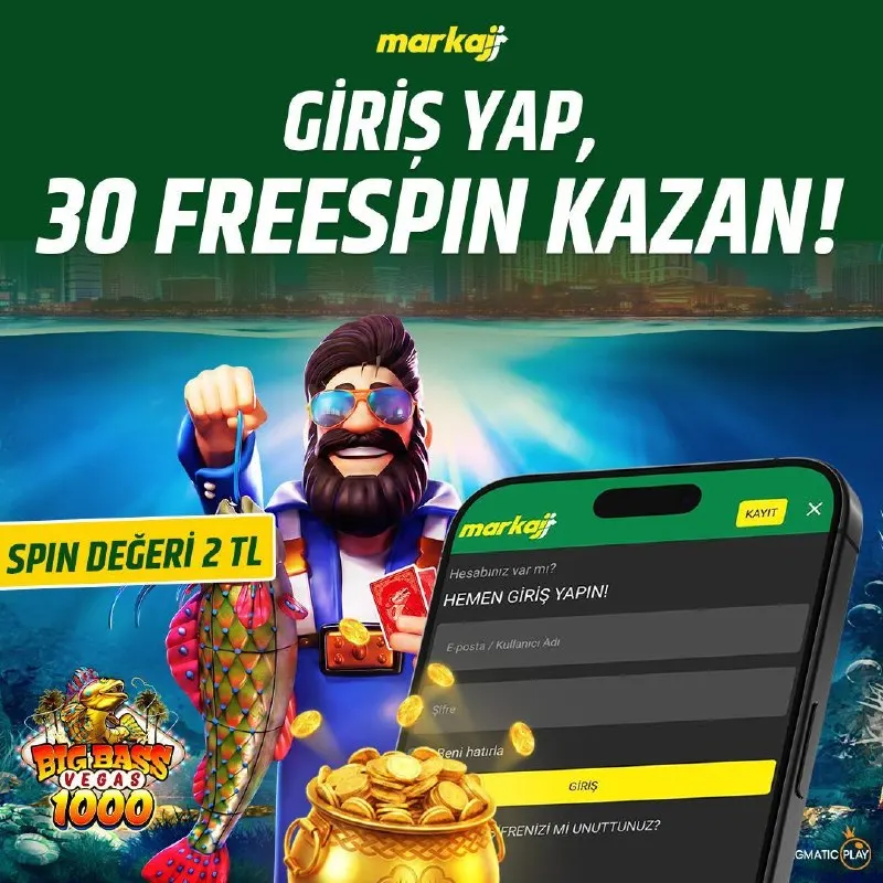 Markaj Bet Telegram: 🎣 Markaj'a giriş yap, 30 Freespin seni bekliyor! 1️⃣ 15 – 18 Ekim arasında…