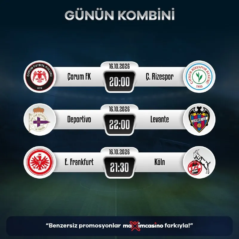 Maxim Casino Telegram: 🟢 🥇Günün Popüler Maçları ve Kazandıran Kombini ⚽️🏀🏈⚾️🥎🎾🏐 🏆 Çorum FK ✅ Ç…