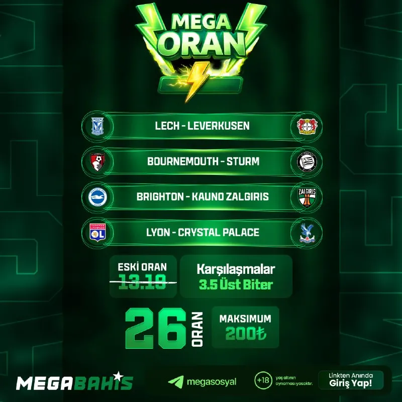 Megabahis Telegram: 🔼🔡🔡📣📣📣📣🔼 🔥 Limitler Tükenmeden Hemen Oyna, Mega Kazancı Kaçırma! 👉 Özel orana…