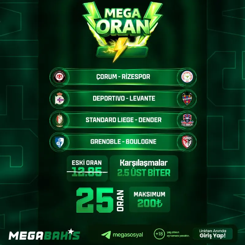 Megabahis Telegram: 🔼🔡🔡📣📣📣📣🔼 🔥 Limitler Tükenmeden Hemen Oyna, Mega Kazancı Kaçırma! 👉 Özel orana…