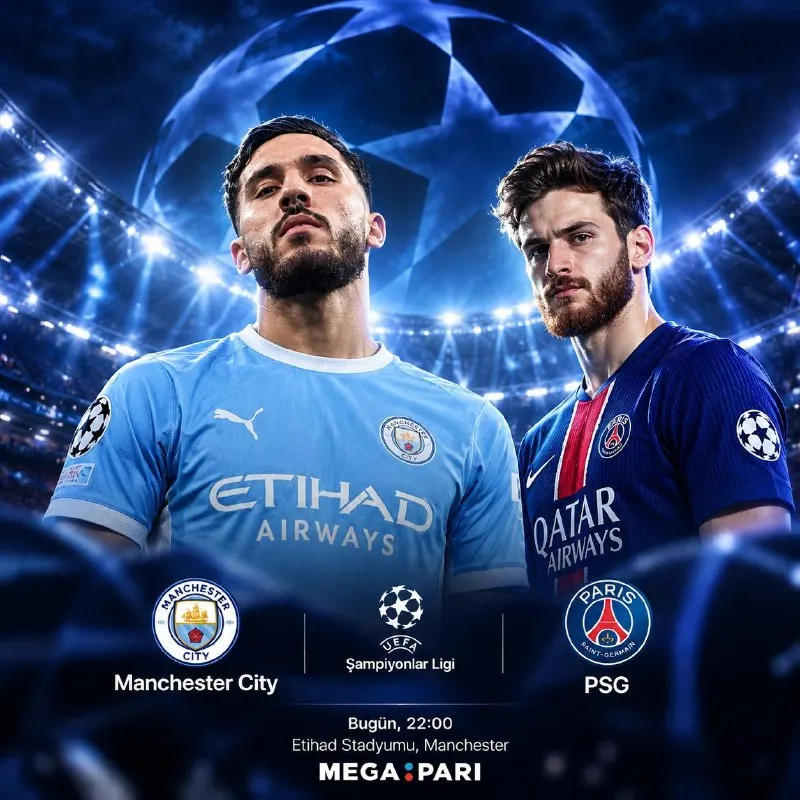 Megapari Telegram: ⚽️ ETIHAD'DA DEV GECE! 🆚 Manchester City - PSG ⏰ 22.00 🏴󠁧󠁢󠁥󠁮󠁧󠁿 Manchester City…