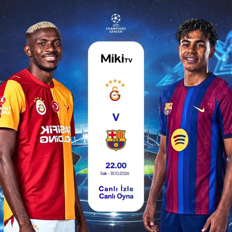 Miki Telegram: ▶️Galatasaray - Barcelona Maçını Canlı İzle 🆓Miki TV ile tüm dünya liglerine…