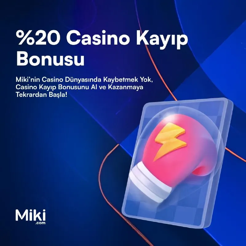 Miki Telegram: ↗️ %20 Casino Kayıp Bonusu 🐂Miki Dünyasında Kaybetmeye Yer Yok 💵30.000 TL'ye…