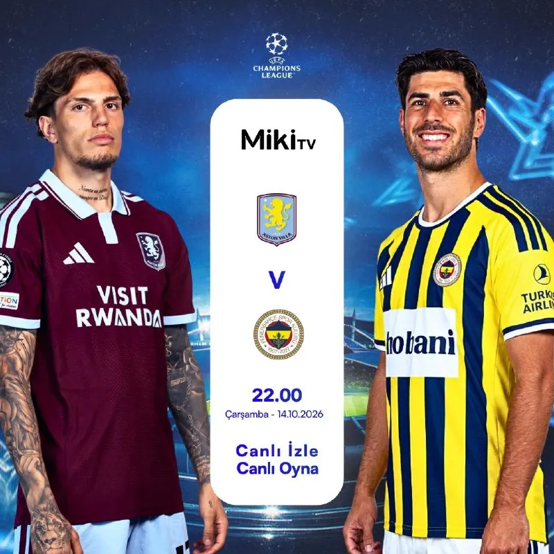 Miki Telegram: ▶️Aston Villa - Fenerbahçe Maçını Canlı İzle 🆓Miki TV ile tüm dünya liglerine…