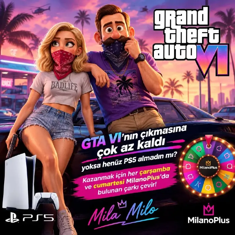 Milanobet Telegram: 🎮 GTA 6️⃣ için geri sayım başladı! 🎮 🕹Yoksa hâlâ PS5’ini almadın mı? 🕹 🚀PS5…