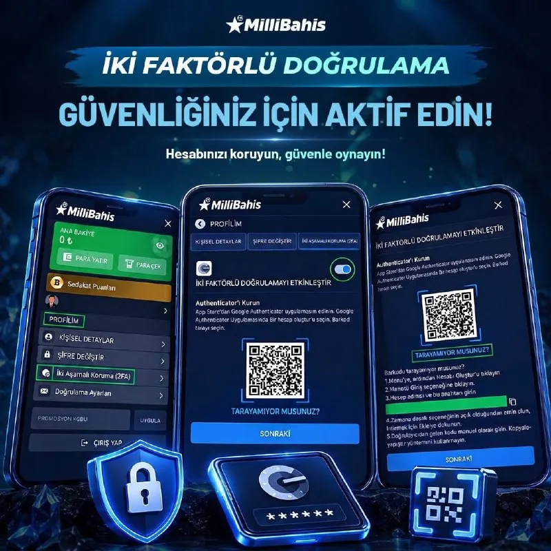 Millibahis Telegram: 🔐 HESABINIZI GÜVENLE KORUYUN! 🛡 İKİ FAKTÖRLÜ DOĞRULAMAYI AKTİF EDİN…