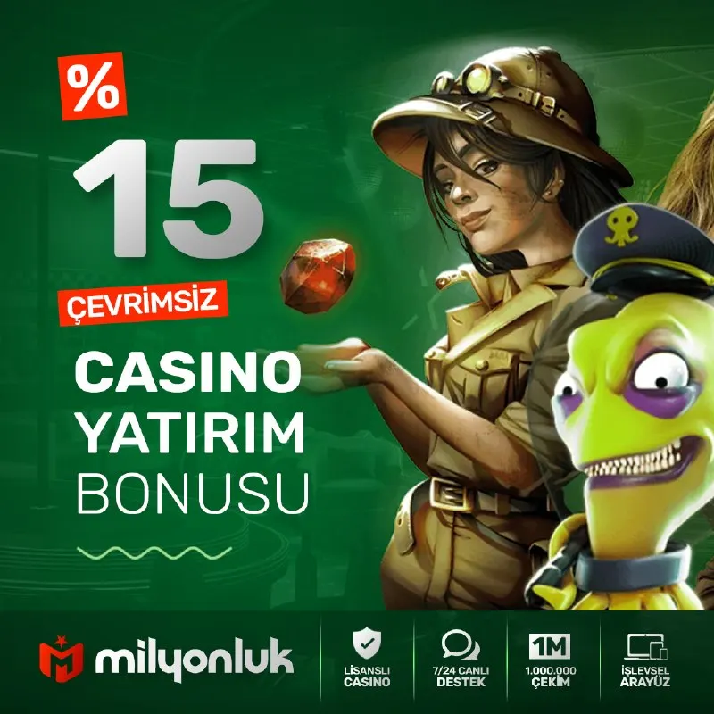 Milyonluk Telegram: Çevrimsiz %15 yatırım bonusu ile casino oyunlarına önde başla, kazancını…