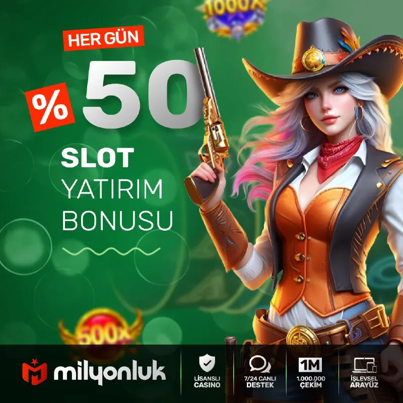 Milyonluk Telegram: %50 SLOT ÖZEL YATIRIM BONUSU ⚡️ Milyonluk'tan slot oyuncularına efsane bonus! 💚…