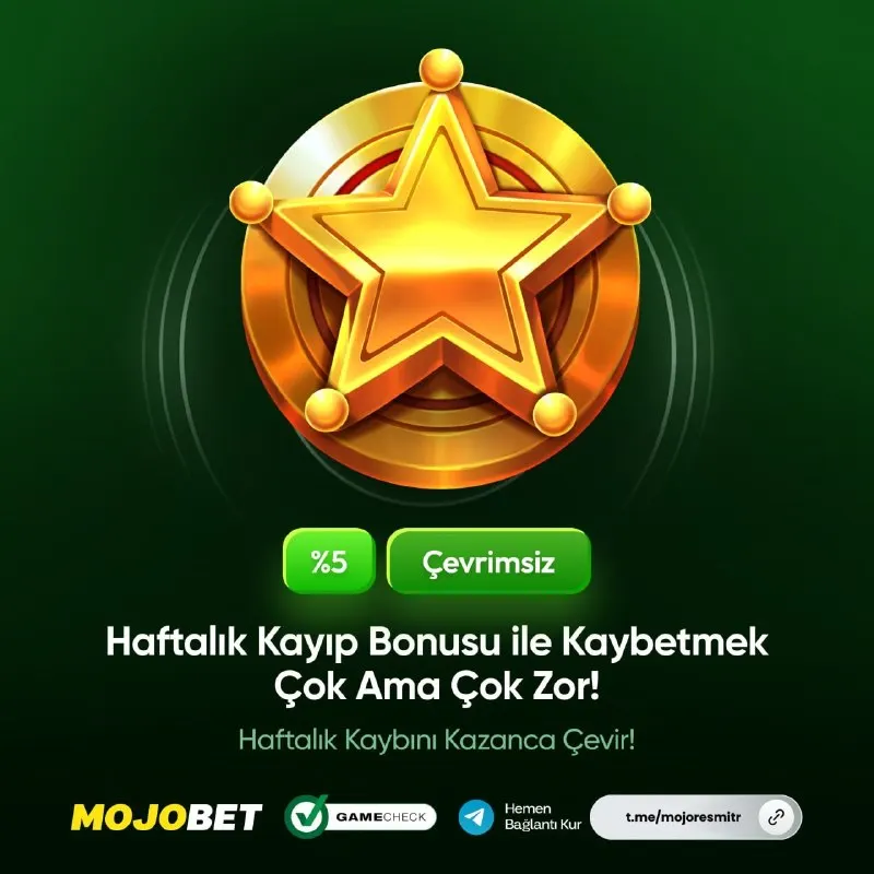 Mojobet Telegram: ⭐⭐⭐⭐⭐ ⭐ MOJOBET! HER HAFTA %5 DAĞITIYOR ⭐ %5 Haftalık Kayıp Bonusu ile…