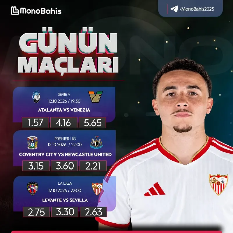 Monobahis Telegram: 💎💎💎💎💎💎💎💎💎💎 💎 GÜNÜN MAÇLARI MONOBAHİS FARKIYLA! 💎 Atalanta 💎 Venezia 💎 | 19:30 💎…