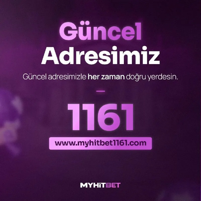 Myhitbet Telegram: 🟫Adresimiz; www.myhitbet1161.com olarak güncellendi. ❗️ Değerli Üyelerimizin…