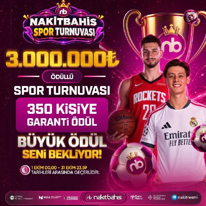 Nakitbahis Telegram: 🍀Nakitbahis Spor Turnuvası ⚽️ 🏆3.000.000 ₺ ödül havuzundan yararlanmak için ay…