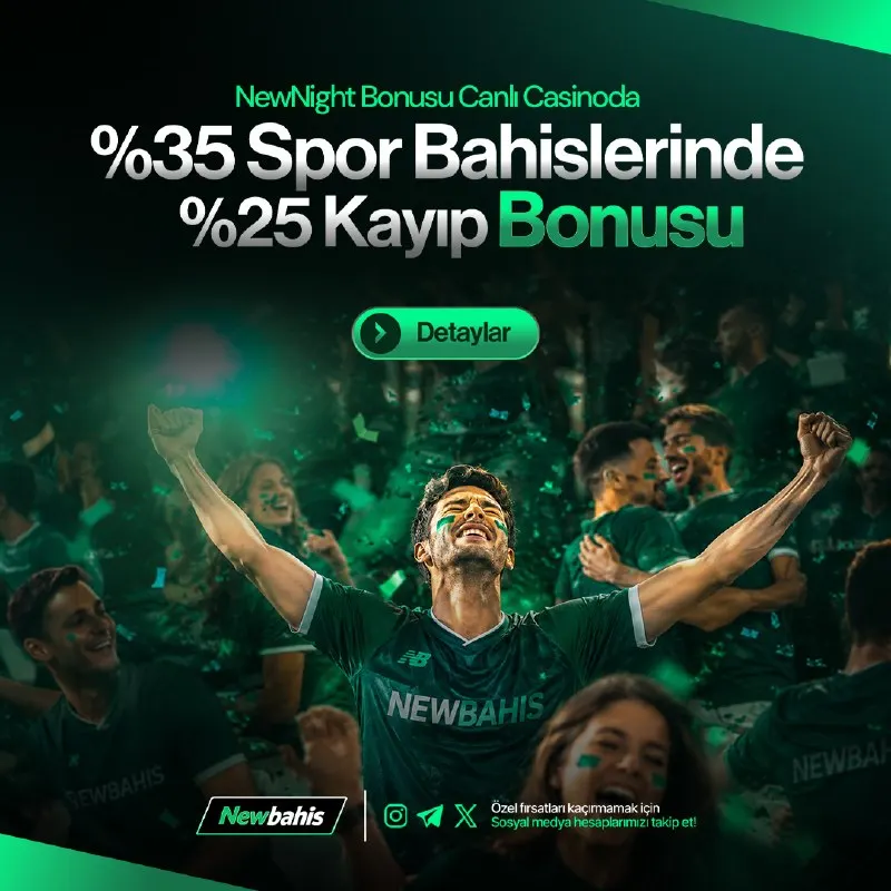 Newbahis Telegram: 🌙🔥 NEWNIGHT BAŞLADI! 🔥🌙 🎰 Canlı Casino’da %35 ⚽ Spor Bahislerinde %25 Kayıp…