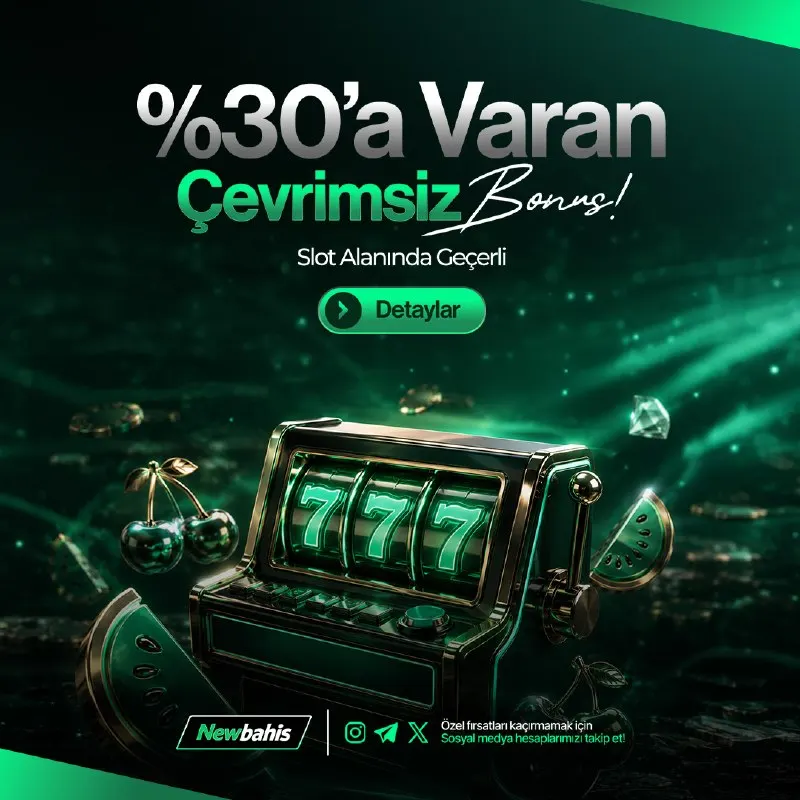 Newbahis Telegram: 🎰 SLOT TUTKUSUNA BONUS TAKVİYESİ! 🎰 💥 %30’A VARAN ÇEVRİMSİZ BONUS! 🎯 Slot…