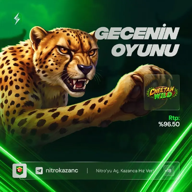 Nitrobahis Telegram: 🐆 GECENİN OYUNU CHEETAH WILD! 🌍 Afrika savanı temalı, düşük volatiliteli bir…