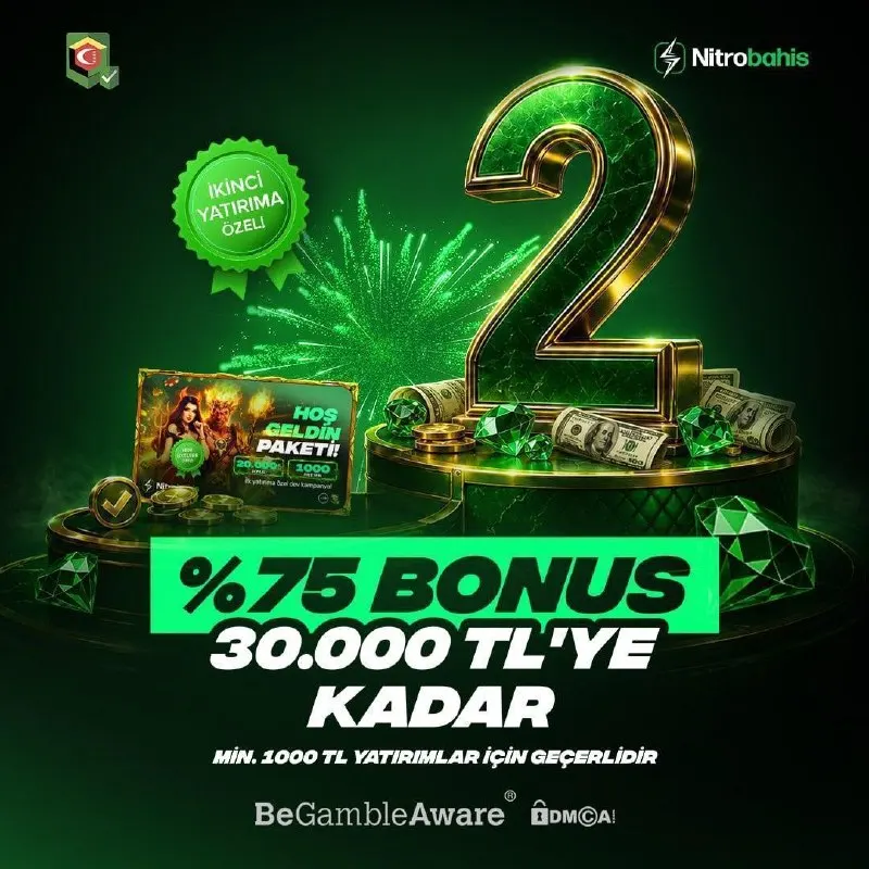 Nitrobahis Telegram: 🔤 İKİNCİ YATIRIMINA %75 BONUS! 30.000 TL'YE KADAR! 💎 Hoş geldin paketini aldın…