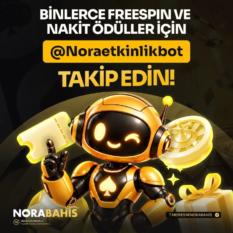 Norabahis Telegram: 🤩 KAYIT OL AVANTAJLARI KAÇIRMA! ✅ #Norabahis'in yeni botu ile tanışın. 🎁…