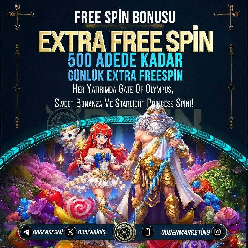 Odden Telegram: 🎄 👑👑👑 ADEDE KADAR EXTRA FREESPIN! ⚡️ODDEN’de yaptığın her yatırımda kazanç…