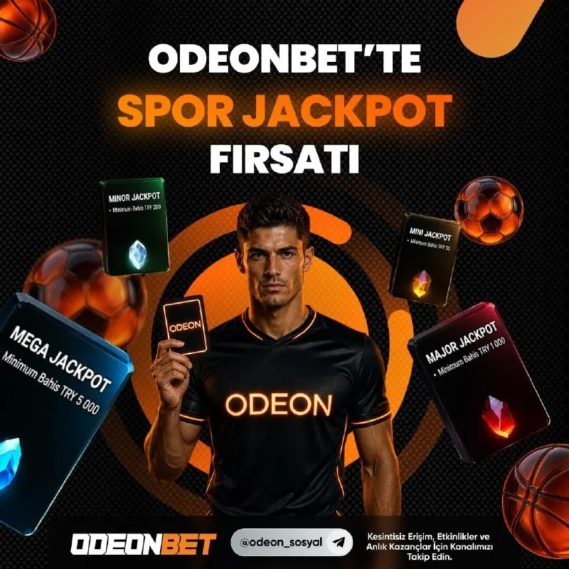 Odeonbet Telegram: 🔥 ODEONBET’TE SPOR JACKPOT FIRSATI ⚽️ 😉 En az 50₺, 200₺, 1000₺ ve 5000₺…